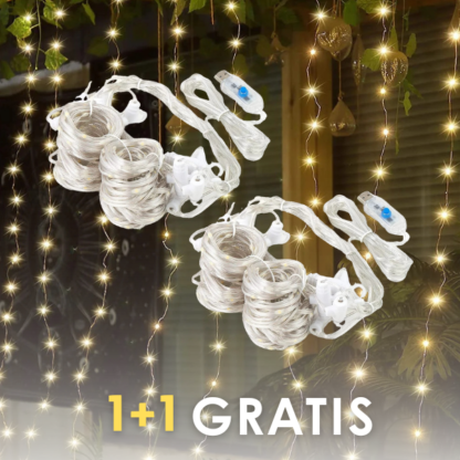 Svietiaci LED záves 1+1 ZADARMO