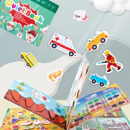 Montessori kniha s opakovane použiteľnými nálepkami