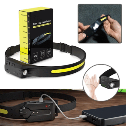 LED čelovka GlowBright 230°