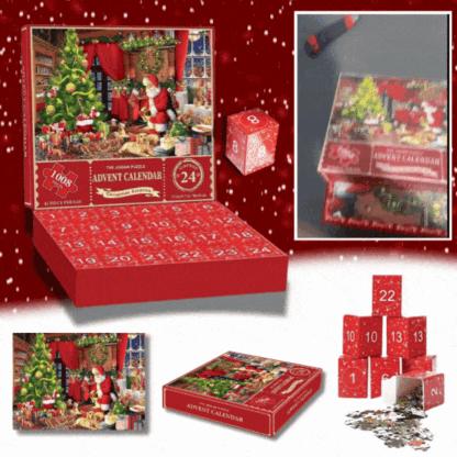 Adventný kalendár s puzzle (1008 ks)